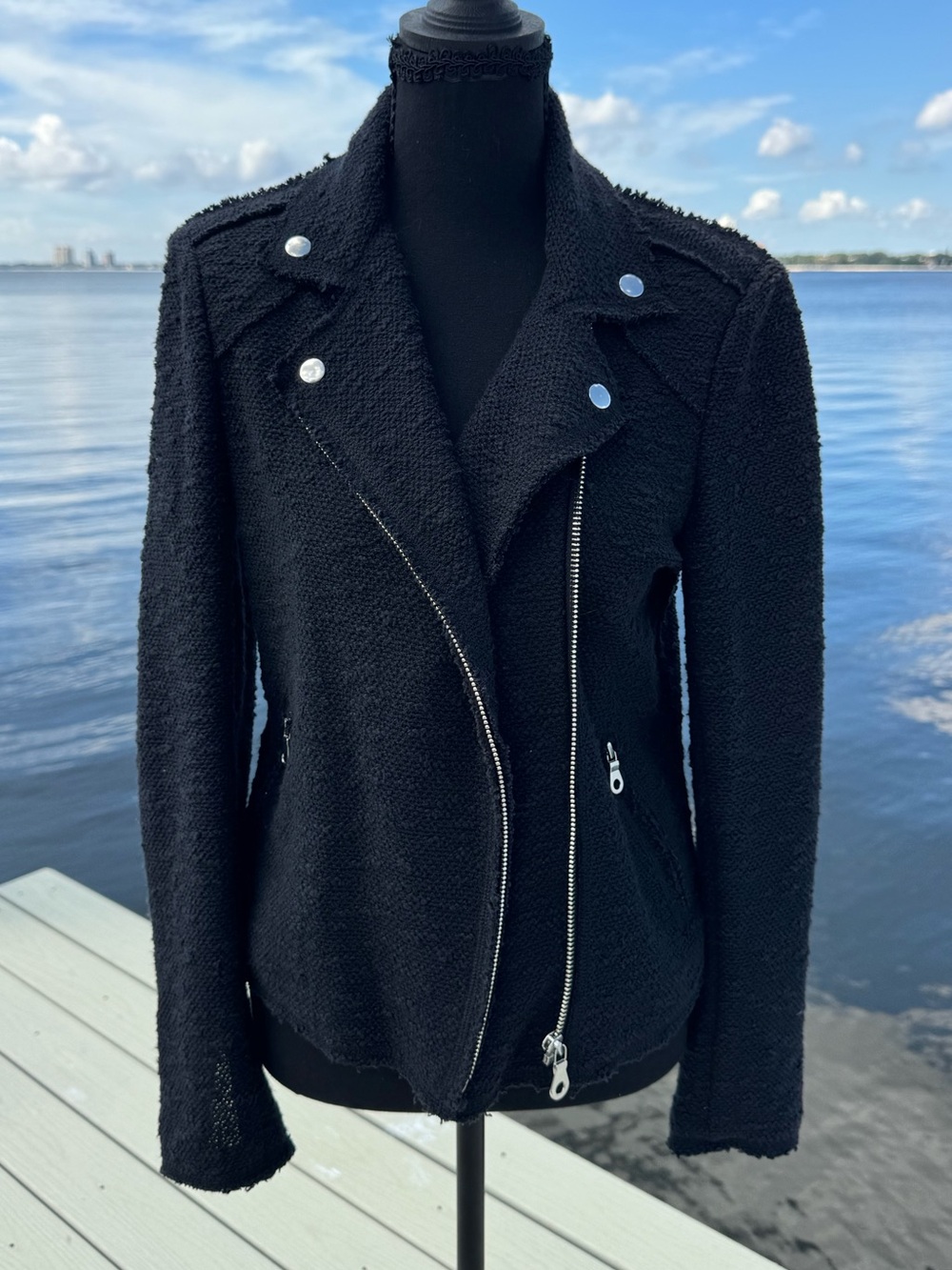 Rebecca Taylor Black Textured Jacket - Black - Picture 2 of 4